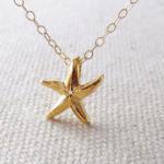 Gold Star Fish Necklace, 14kt Gold Filled Necklace, Gift for Her